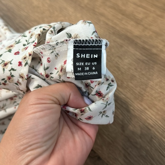 Shein Cream Floral Maxi Dress - Picture 4 of 5